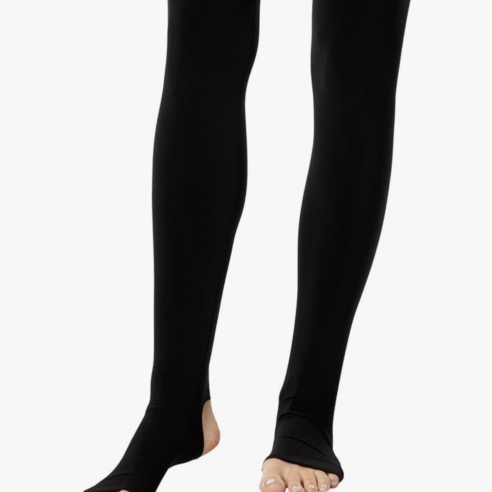 Norma Kamali Black Leggings with Footie, High Waistband [BNWT]